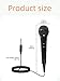 Dynamischer Mikrofon Vocal Dynamisch Microphone Karaoke Handmikrofon Microfon Sprachmikrofon Jack 6,5mm XLR Tragbares Mikro Micro Mic Für DVD Fernseher KTV Audio Mixer Singen Streaming Podcast Party