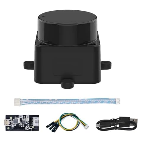 youyeetoo FHL-LD19 Plus Lidar Sensor- 25Meter (80ft) 360° Ranging, 2X LD19 Performance; Provide ROS/Raspberry Tutorial for Robots Drone SLAM,Lidar Scanner Kit with Adapter Cover