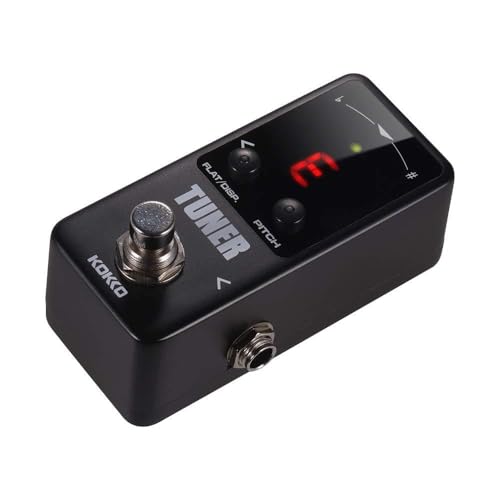 YIWEOG FTN2 Mini Pedal de afinación de Guitarra cromática con Pantalla LED Pedal de Efectos de Guitarra True Bypass para Accesorios de Instrumentos Musicales