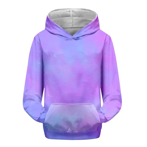 Girls' Tie Dye Sweatshirt Gradient Color Oversized Hoodies Y2K Streetwear Pullover Tops Kids Fashion Casual School Clothes4