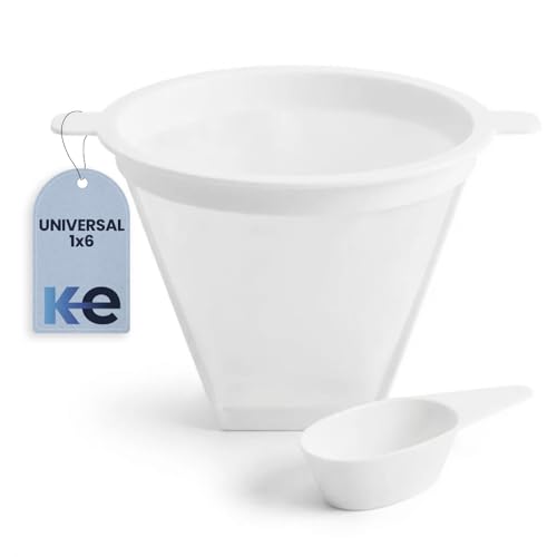 Anakel Home Filtre à Café Universel Permanent en nylon 1x6 avec Cuillère Doseuse pour Remplacer les Filtres à café en Papier | 13Ø x 10 cm,...