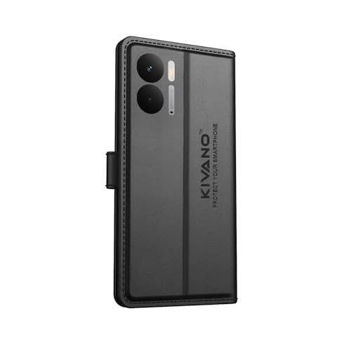 Image of Compatible with Realme P3 5G Flip Cover | Leather Finish | Inside Pockets & Inbuilt Stand | Shockproof Wallet Style Magnetic Closure Back Cover Case