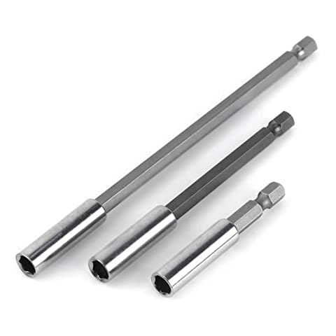Hex Drill Bit Holder, Carbon Steel Electrical Drill Screwdriver Magnetic Extension Bar Bit Holder Cover