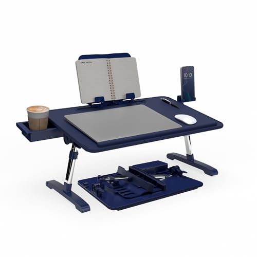 Limitless TotalDesk Portable Workstation and Lap Desk with Adjustable Height & Tilt (Navy)