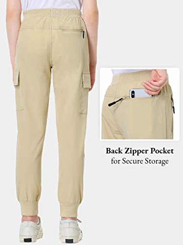 Image of EXARUS Girls Hiking Cargo Pants Joggers Teen Quick Dry Lightweight Slim Fit