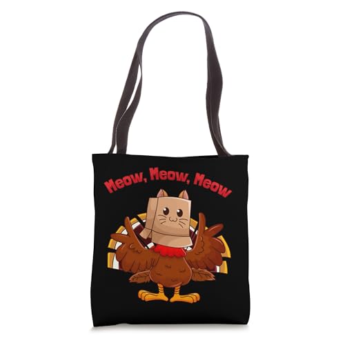 Thanksgiving Turkey & Cat Family Costume Tote Bag