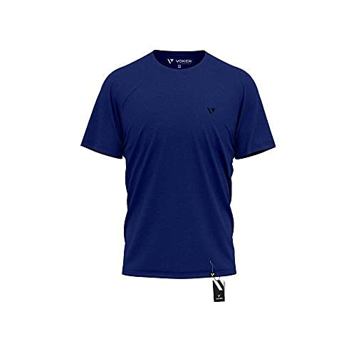 Kit 4 Camisas Camisetas Masculina Slim Voker Premium 100% Algodão - G - Azul, Preto, Branco e Verde