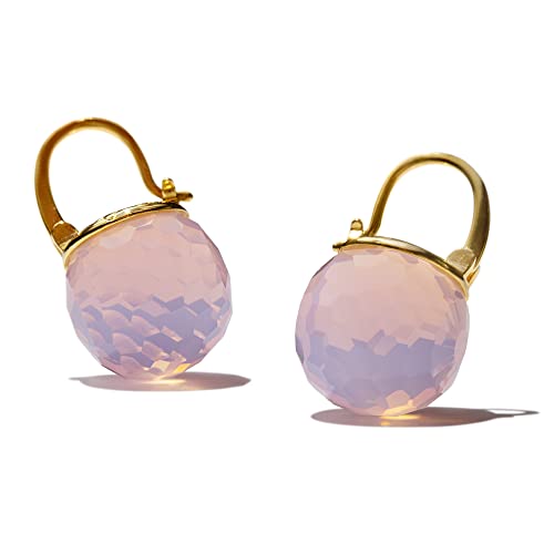 Image of Crystal Earrings for Women, Sparkly Austrian Crystal Disco Ball Earrings, 18K Gold Plated Post Drop Earrings with Colorful Spheres, Hypoallergenic & Lightweight, Ideal Gift for Her