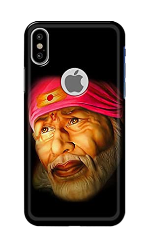 Image of PRINTFIDAA Sai Baba Lord Shiridi Great God Hinduism Religious Hard Back Cover for Apple iPhone X Logo /iPhone 10 / iPhone Ten /iPhone Xs Logo Back Cover -(P6) KAT1002