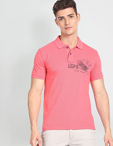 Image of U.S. Polo ASSN. Striped Slim Fit Polo T Shirts for Men - 100% Cotton, Half Sleeves Mens Tshirt