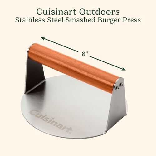 Cuisinart 6″ Stainless Steel Smashed Burger Press, Juicy…