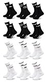 Pack de 12 pares calcetines deportivos para hombre Kappa - parte media pantorrilla crew, comodidad duradera y espíritu de moda Kappa