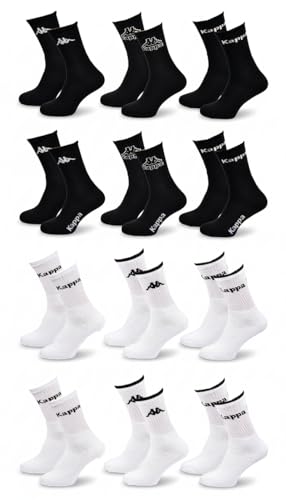 Chaussettes sport coton homme Kappa lot de 12 paires mi-mollet crew respirantes