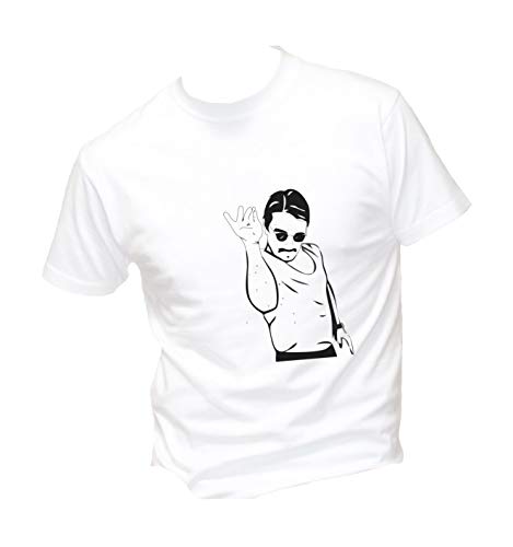 M-Italy T-Shirt Uomo & BAMBIN - Salt Bae Funny - Maglietta Super vestibilità Top qualità (XL, Bianco)