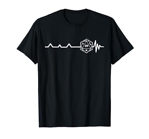RPG DICE Herzschlag Herzfrequenz Pen and Paper Brettspiel T-Shirt RPG DICE Herzschlag Herzfrequenz Pen and Paper Brettspiel T-Shirt