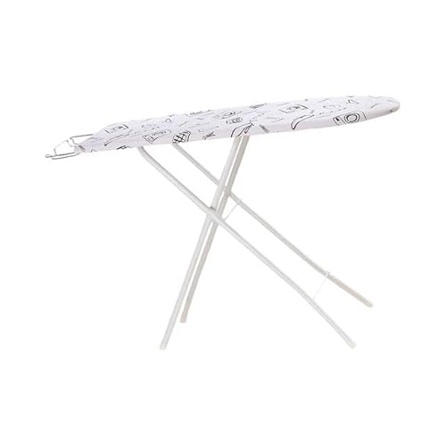 Adjustable Portable Ironing Board - 4 Height Settings Metal Frame Space-Saving Design for Apartments Bedrooms Dorms & Living Rooms - Perfect for Home Use