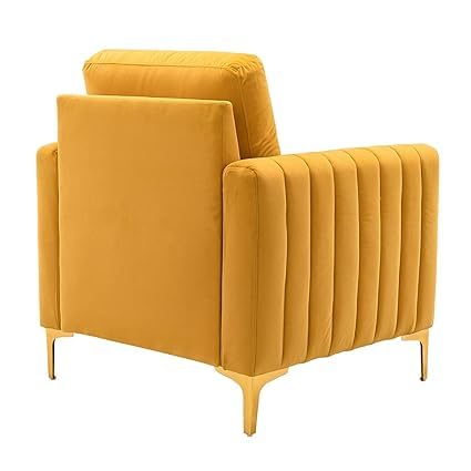 Image of Wingback Armchair | High Back Wing Chair | Single Seater Chair for Living Room Set of 2 Chairs (Yellow)