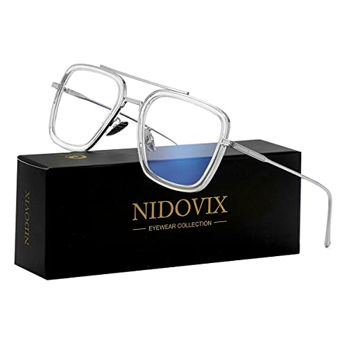Image of Tony Stark Style Blue Light Blocking Glasses for Men Women, Iron Man and Spider-Man Computer Gaming Glasses