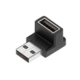 日本の中小企業 MSL FORCE USB-Aオス to USB-Aメス USB3.2 変換アダプタ 10Gbps 高速データ転送 L字 U字 直角 3A 小型 軽量 プラグ&プレイ wxm-10g (Eタイプ, 1個)