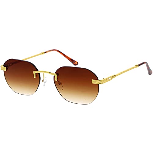 zeroUV Geometric Vintage-Inspired Metal Frame Polygon Sunglasses D2402