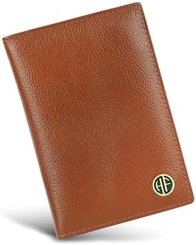 HAMMONDS FLYCATCHER Genuine Leather Passport Cover for Men, Passport Cover for Women, RFID Passport Holder for Men Travel Accessories for Men, Passport Bag for Men, 3 ATM Card Slots - Tan
