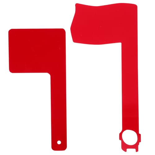DOITOOL 2 piezas Bandera para Buzón Exterior de Bandera Roja Acrílica Resistente la Intemperie con Diseño Giratorio para Señalización de Correo Accesorio Decorativo Duradero