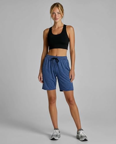 Image of 4 Pack: Women's Dry-Fit Athletic 7 inch Bermuda Long High Waisted Running Shorts Available in Plus Size Set
