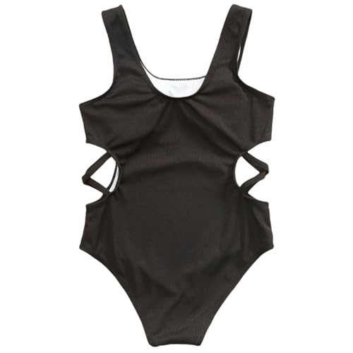 Bañador Sexy Niña Traje de Baño Una Pieza Trikini Color Sólido Bañadores Natacion Secado Rápido Swimsuit Moda Ahuecados Ropa Playa Piscina para Nadar