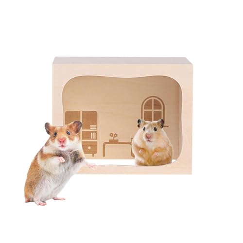 Gerbil Maison en bois pour petits animaux comme le hérisson - 2