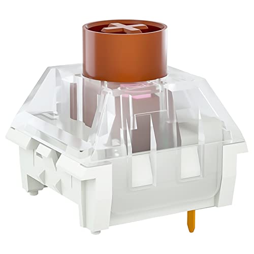 Kailh Box �T�C�����g�s���N�X�C�b�` RGB SMD ���j�A�X�C�b�` �h�o ���J�j�J���L�[�{�[�h MX�X�C�b�`�p (Kailh Silent Brown 36��)
