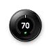 Google, T3016US, Nest Learning Thermostat, 3rd Gen, Smart Thermostat, Black, Works With Alexa