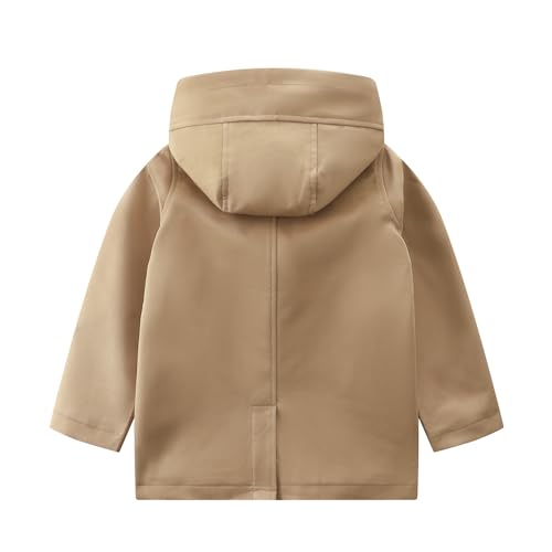 LJYH Toddler Boys Classic Buttons Peacoat Kids Hooded Toggle Dress Trench Coats2