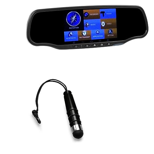 BoxWave Stylus Pen Compatible with App-Tronics SmartNav 5 - Mini Capacitive Stylus, Small Rubber Tip Capacitive Stylus Pen for App-Tronics SmartNav 5 - Jet Black