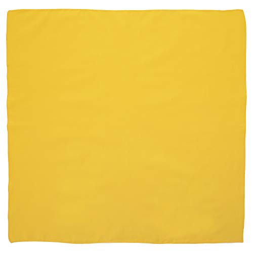 Gold Solid Bandana - Single Piece 22x22