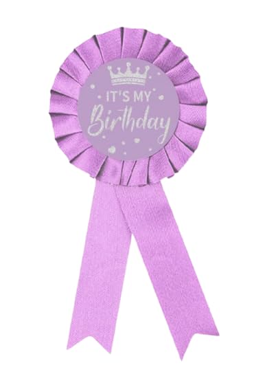 COLORFUL BLING It's My Birthday Ribbon, Satin Fabric Happy Birthday Birthday Queen King Ribbon Tinplate Badge Pin for Girls, Boys, Award Rose Badge Brooch Party Decoration