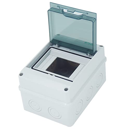 Boîte de jonction 5 voies IP65 avec couvercle transparent et rail DIN mural - 5