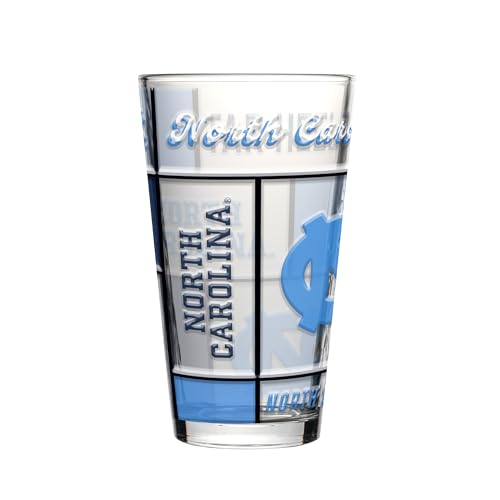 Image of Logo Brands NCAA oz Stained Glass Pint Glass - 3D Embossed Logo & Bold Team Colors - Durable Sports Fan Beer Glass for Home, Bar & Tailgates