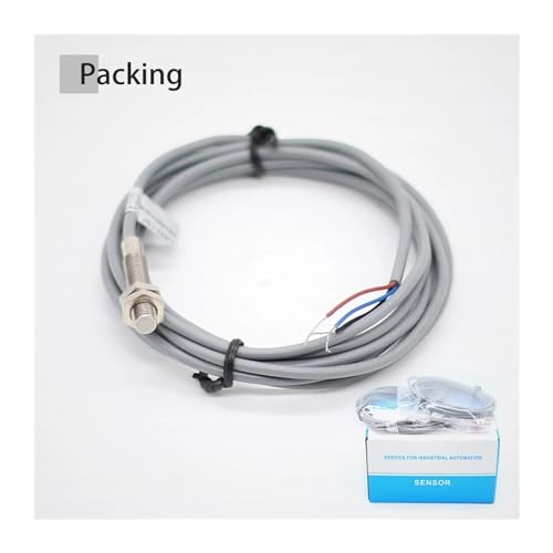 EXBWXNIL Näherungssensorschalter Kleine Größe M3 M4 1mm Edelstahl Induktion Automatisierung Induktion Metall(M4 Smooth Tube,PNP NO)