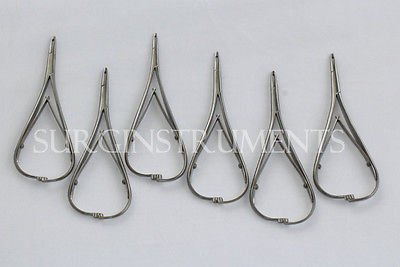 6 Mathieu Pliers - Boynton Mathieu Needle Holder 5.5 Small Mouth Tip Point
