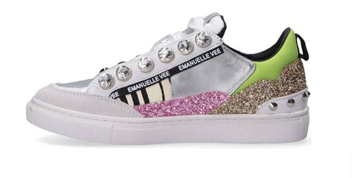 Sneakers Olivia pour vos sorties urbaines, look animalier blanc et argent chic - 3