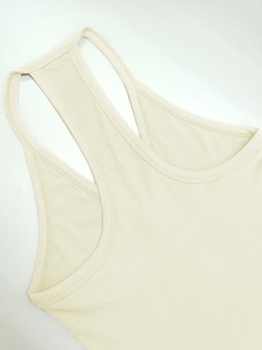 iGENJUN Workout Tops for Women Racerback Basic Tank Summer 2025 Camisole V Neck Slim Fit Ribbed Sleeveless3
