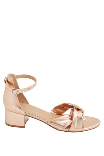 Image of Yours - Twist Front Low Block Heel In Wide E & Extra Wide Eee Fit - Women's