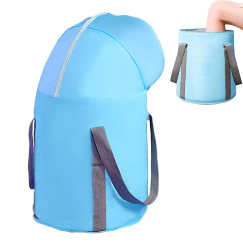 Baño de pies portátil, cubo para remojo de pies - Bolsa de lavado de pies para bañera con funda para rodillas,Bolsa para bañera de Spa para pies y pedicura, cubo portátil para pies para viajes, exteri