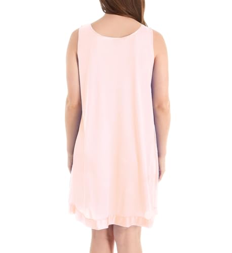 Image of Exquisite Form Women's 30107 Nylon Tricot Sleeveless Short Knee Length Nightgown
