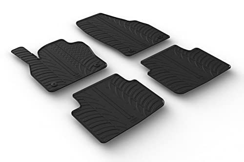 Gledring Alfombrillas de Goma Compatible con Skoda Fabia 2014-2021 (Perfil T 4-Partes + Clips de Montaje)