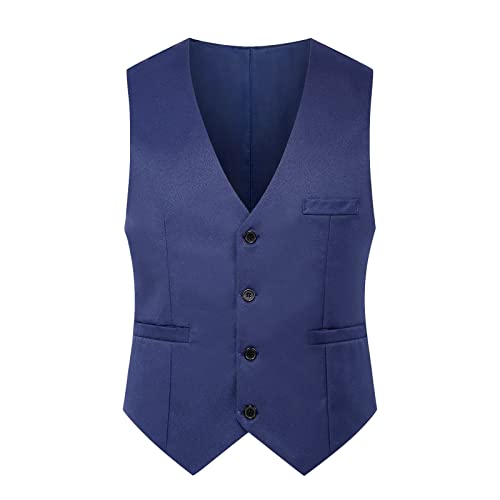 Chaleco de traje para hombre, elegante, para bodas, fiestas, novios, trajes formales, chaleco de negocios, chaleco para traje regional, chaleco de esmoquin, chaleco deportivo para hombre, O Navy, 4XL