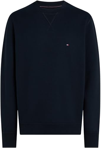 Tommy Hilfiger Sweat Homme Essential Fleece Crew Neck Regular Fit, Bleu (Desert Sky), XL