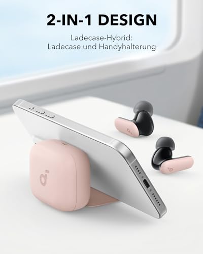 soundcore P30i by Anker Noise Cancelling Earbuds, smarte Geräuschunterdrückung, kraftvolle Bässe, 45h Spielzeit, 2-in-1 Case und Handyständer, IP54, kabellose Kopfhörer, Bluetooth 5.4, App Steuerung 2