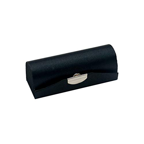 Hanyi Leather Lipstick Case Holder with Mirror - 3 Pcs Lipstick Box Organizer (Black and Red), Multi-colored, Size: 8.5 x 3 x 3 cm - Image 2