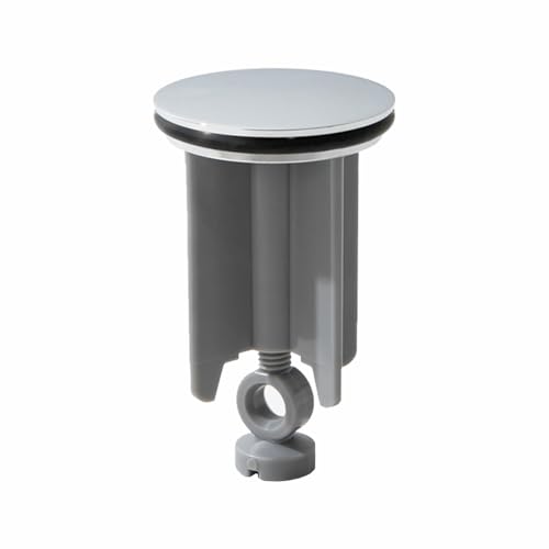 BE-TOOL 40mm Height Adjustable Bathroom Sink Plug Replacement, Waterproof Seal Drain Plug for Basin Bathtub Bidet Kitchen (Gray Without Screw)